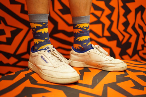 Anteater Socks | Bamboo Socks | Blue Socks | Tropical Socks - Sprouts of Bristol