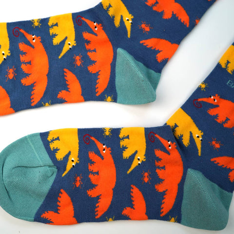 Anteater Socks | Bamboo Socks | Blue Socks | Tropical Socks - Sprouts of Bristol