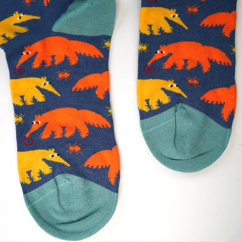 Anteater Socks | Bamboo Socks | Blue Socks | Tropical Socks - Sprouts of Bristol