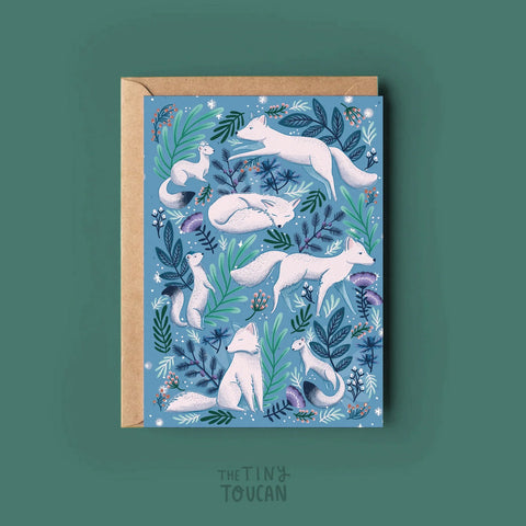 Arctic Fox Greetings Card - Sprouts of Bristol