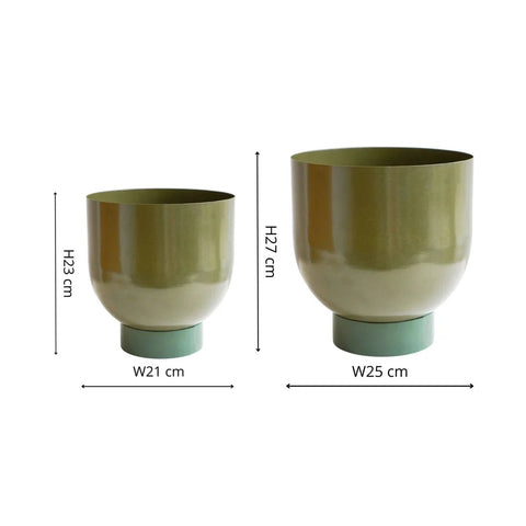 Austin Dual Colour Metal Planters - Sprouts of Bristol