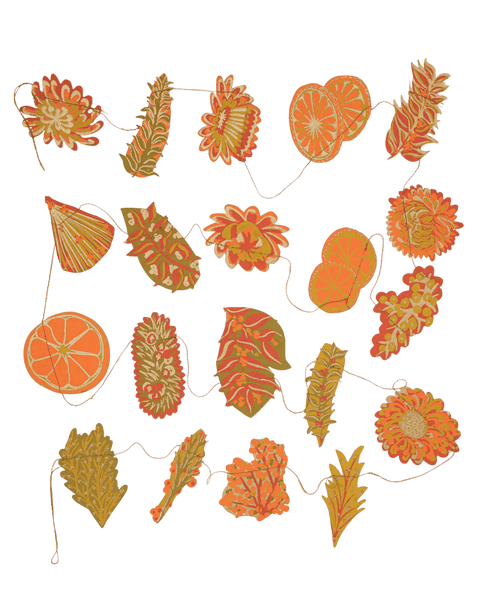 Autumn Blooms Sewn Garland - Sprouts of Bristol