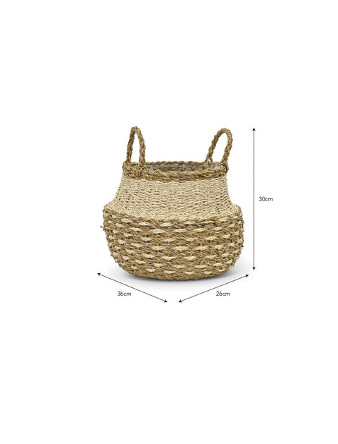 Kingsmead Belly Basket Pot in Seagrass