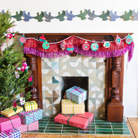 Baubles Sewn Garland - Sprouts of Bristol