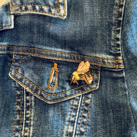 Bee Mini Pin Brooch - Sprouts of Bristol