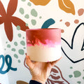 Berry Pink, Bright Pink and Putty Jesmonite Pot - Sprouts of Bristol
