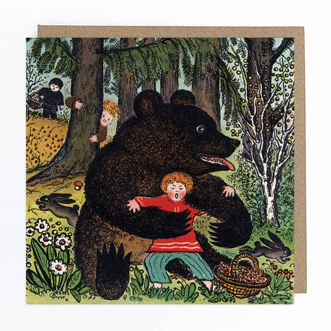 Big Brown Bear Greetings Card - Sprouts of Bristol