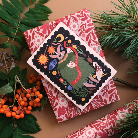 Birthday Magic | Birthday card | Folk, nature - Sprouts of Bristol