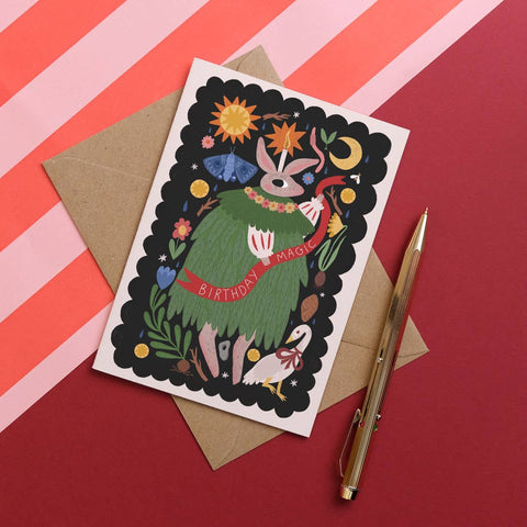 Birthday Magic | Birthday card | Folk, nature - Sprouts of Bristol