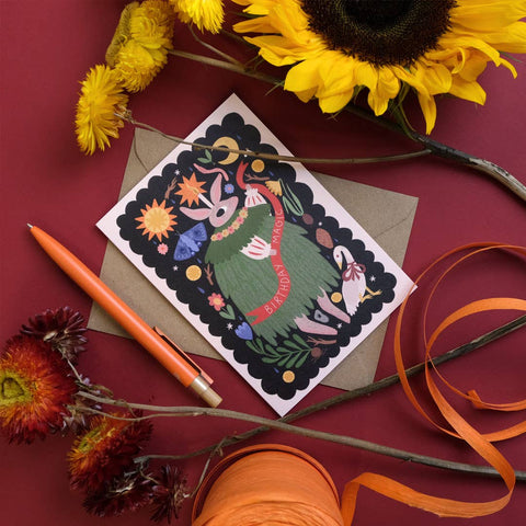 Birthday Magic | Birthday card | Folk, nature - Sprouts of Bristol