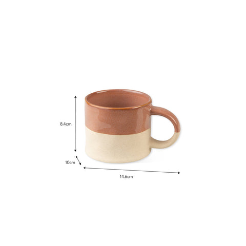 Bladon Half Glazed Mugs in Terracotta - Sprouts of Bristol