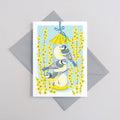 Blue Tits & Forsythia | Everyday greetings card | Bird lover - Sprouts of Bristol
