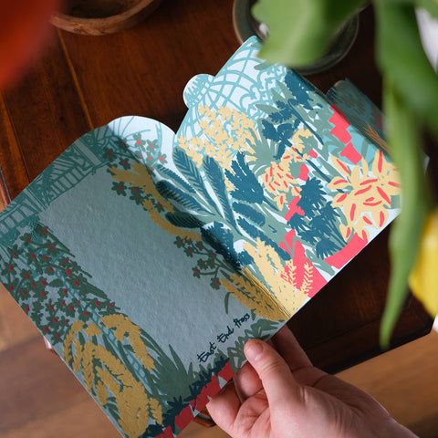 Botanic Garden Hand Screen Printed Greetings Card - Sprouts of Bristol