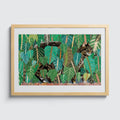 Cat in Leafy Bush Art Print - Sprouts of Bristol