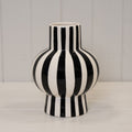 Ceramic Black & White Round Vase - Sprouts of Bristol