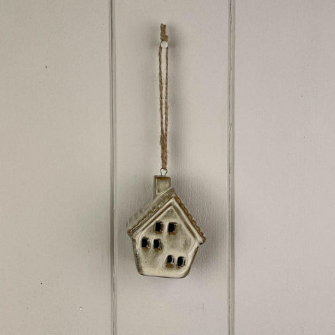 Ceramic Cottage House Hanging Decoration - Sprouts of Bristol
