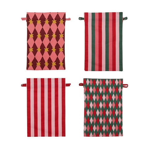 Christmas Cotton Drawstring Bag - Sprouts of Bristol
