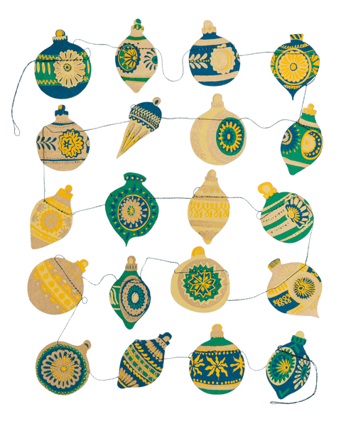 Christmas Ornaments Sewn Garland - Sprouts of Bristol