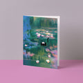 Clawed Monet Cat Greetings Card - Sprouts of Bristol
