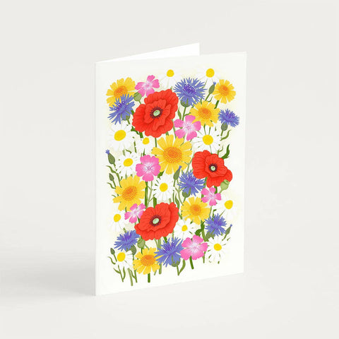 Cornfield Annuals Wildflowers Greetings Card - Sprouts of Bristol