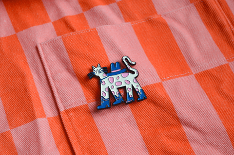 Cowboy Cat Enamel Pin - Sprouts of Bristol