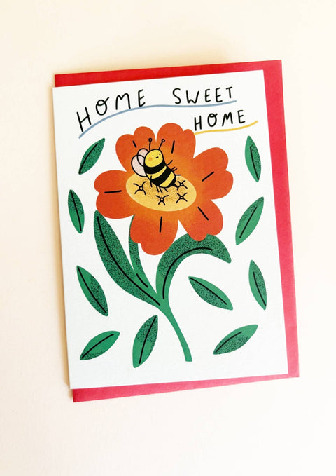 Cozy Bee Home Sweet Home Greetings Card - Sprouts of Bristol