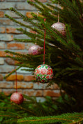 Crimson Flowers Bauble - Sprouts of Bristol