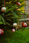 Crimson Flowers Bauble - Sprouts of Bristol