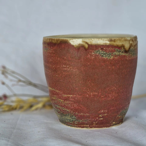 Dark Pink Handmade Ceramic Plant Pot - Sprouts of Bristol