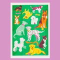 Dog Risograph A3 Print - Sprouts of Bristol