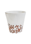 Dover Terracotta Foliage Glazed White Planter - Sprouts of Bristol