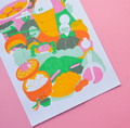 Dumpling Club A4 Risograph Print - Sprouts of Bristol