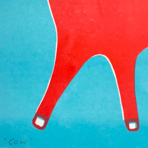 Cow Riso Art Print
