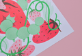 Eat Yer Strawbs A4 Risograph Print - Limited Edition - Sprouts of Bristol