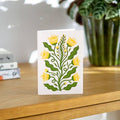 Evening Primrose Botanical Greetings Card - Sprouts of Bristol