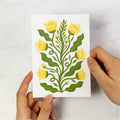 Evening Primrose Botanical Greetings Card - Sprouts of Bristol