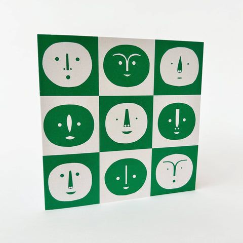 Faces Greetings Card - Sprouts of Bristol