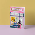 Feline Fine Art Shop Cat Greetings Card - Sprouts of Bristol