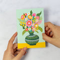 Flowers in a Vase 1 Greetings Card - Sprouts of Bristol