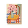 Flowers On A Chair Greetings Card - Sprouts of Bristol