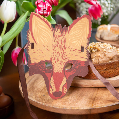 Fox Mask Hand Screen Printed Greetings Card - Sprouts of Bristol