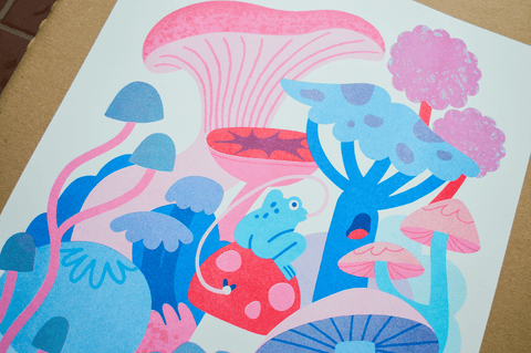 Froggy A3 Risograph Print - Sprouts of Bristol
