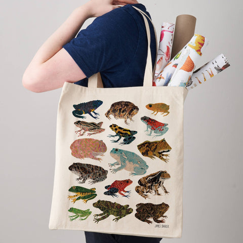 Frogs Canvas Tote Bag - Sprouts of Bristol