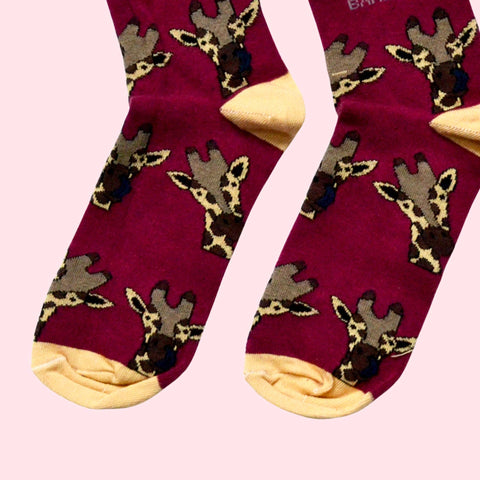 Giraffe Bamboo Socks - Sprouts of Bristol