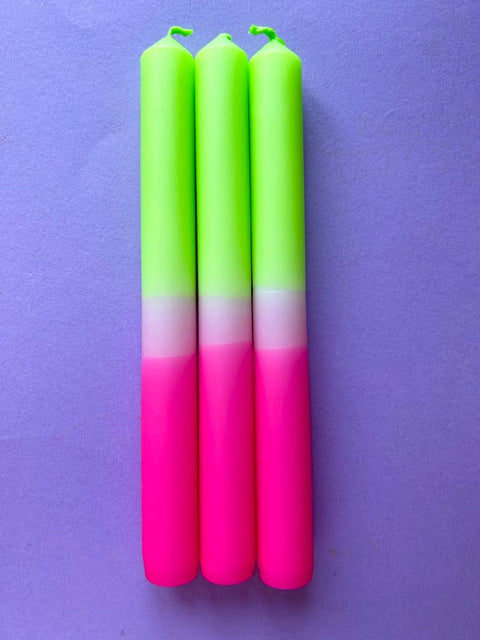 Glow Sticks - Dip Dye Dinner Candle Trio - Sprouts of Bristol