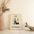 Go Outdoors Art Print | Nature | Folky | Mushrooms | Dog - Sprouts of Bristol