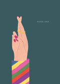 'Good Luck Hand' Greetings Card - Sprouts of Bristol