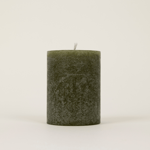 Granite & Moss, Scented Coloured Pillar Candle - Sprouts of Bristol
