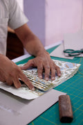 Hand Block Printed Gift Bags - Blue Stone - Sprouts of Bristol