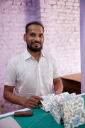 Hand Block Printed Gift Bags - Blue Stone - Sprouts of Bristol